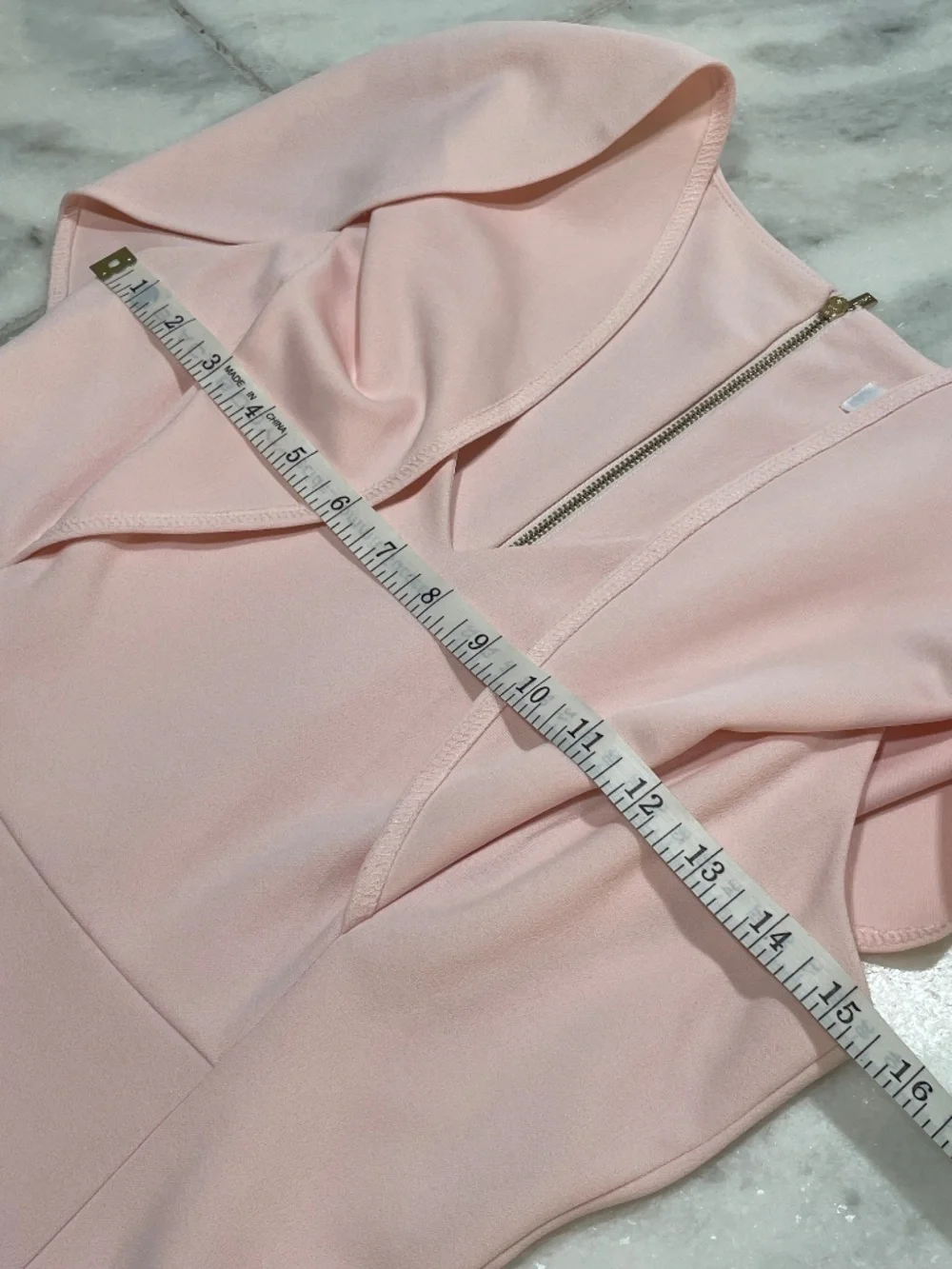 Calvin Klein Light Pink V-Neck Fit & Flare Flutter Sleeve Dress Size 2